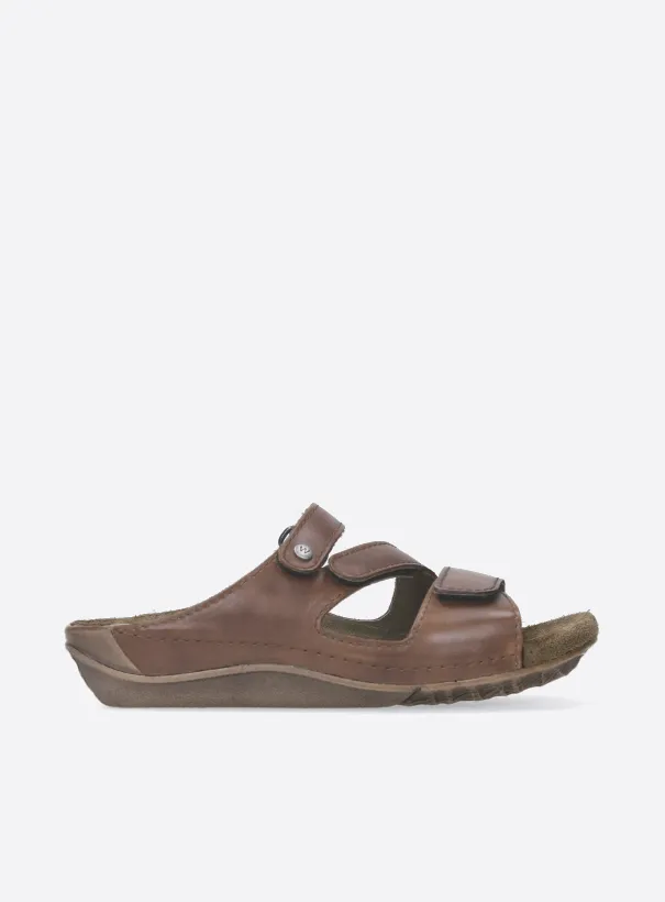 Wolky Jasper - cognac leather Sandals for women