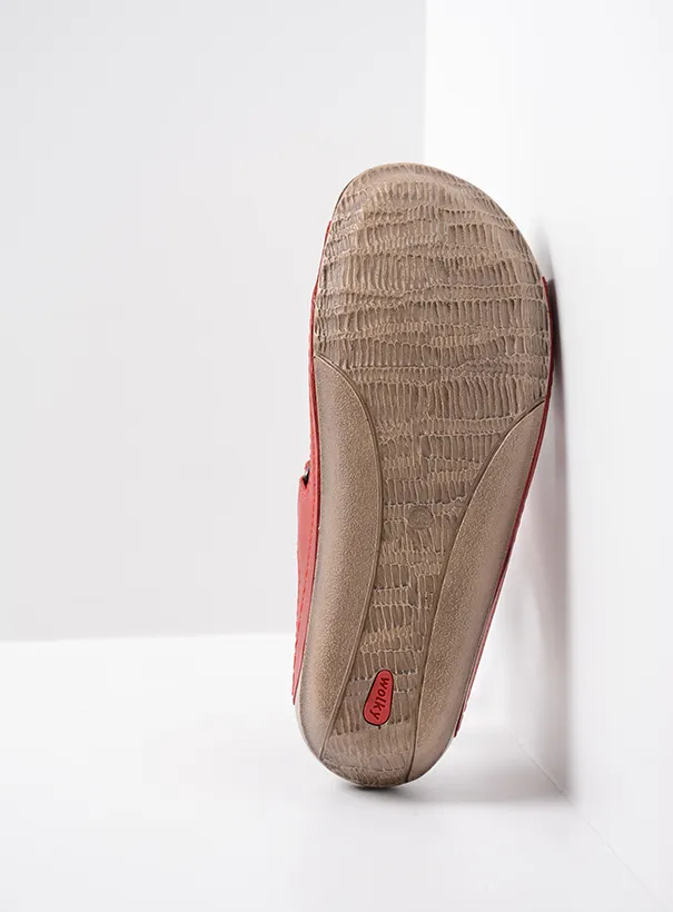 Wolky Sandals 0053650500 50500 red leather