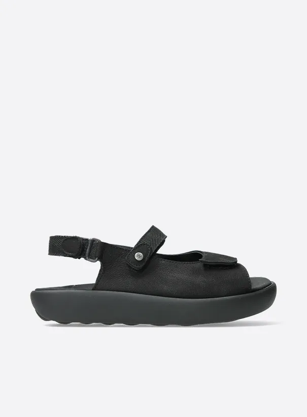 Wolky Jewel XW - black nubuck Sandals for women