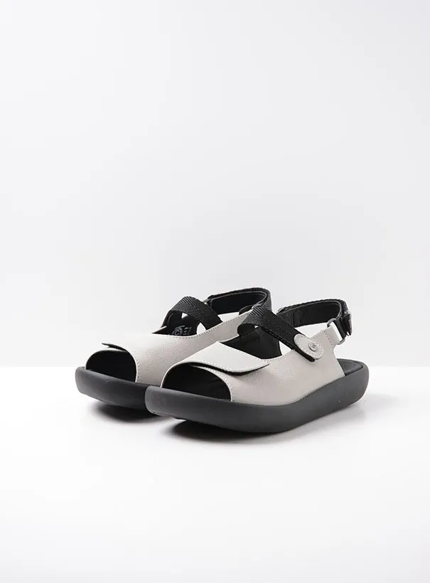 Wolky Jewel XW - light grey nubuck Sandals for women