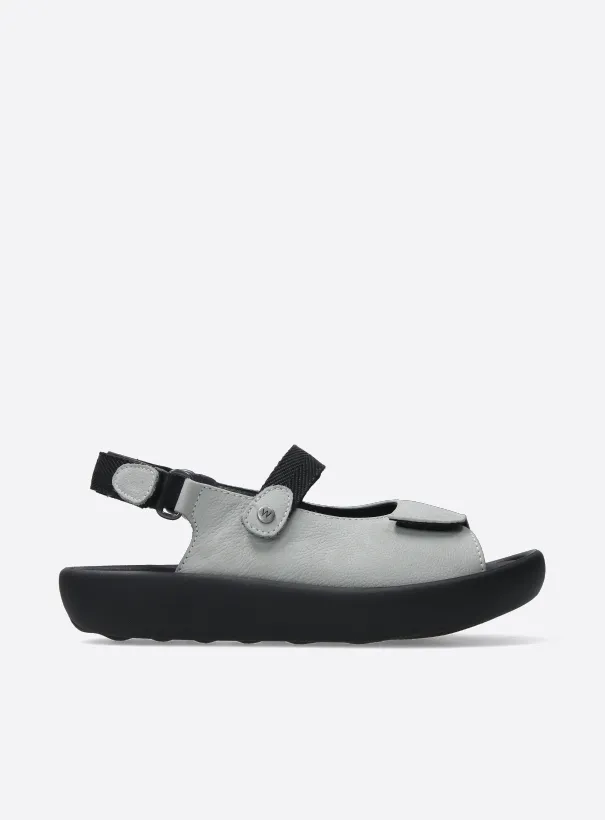 Wolky Jewel XW - light grey nubuck Sandals for women