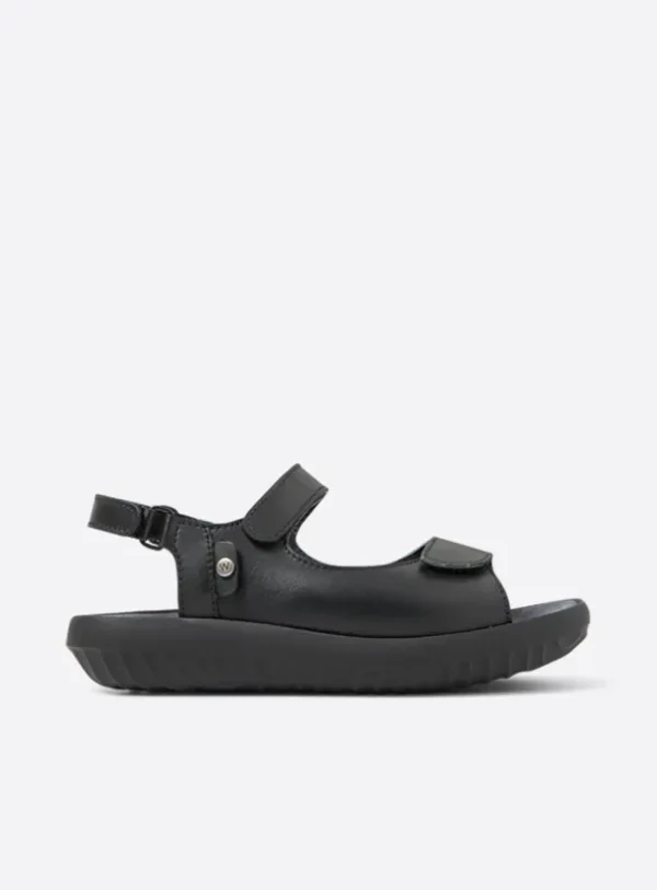 Wolky Feel XW - black leather Sandals for women