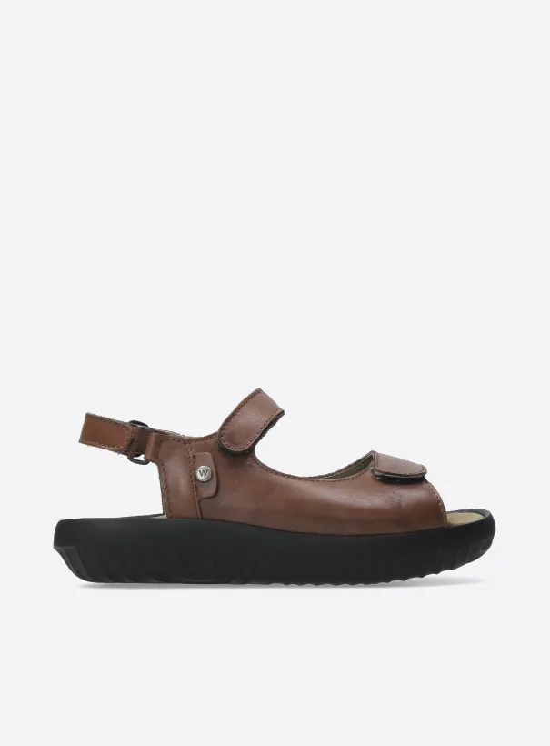 Wolky Feel XW - cognac leather Sandals for women