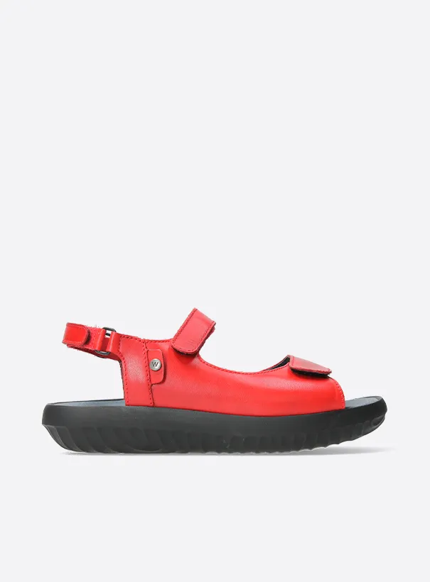 Wolky Feel XW - red leather Sandals for women