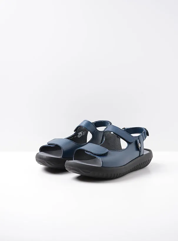 Wolky Feel XW - blue leather Sandals for women