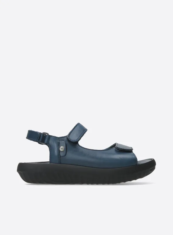 Wolky Feel XW - blue leather Sandals for women