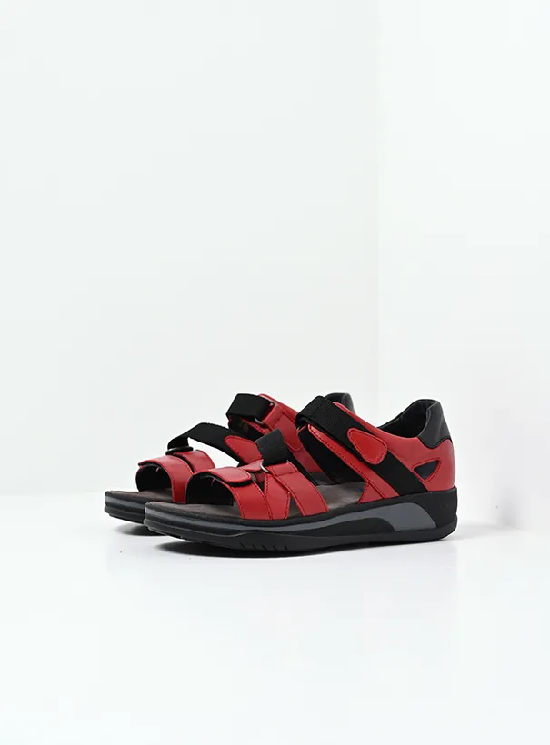 Wolky Desh - red leather Sandals for women