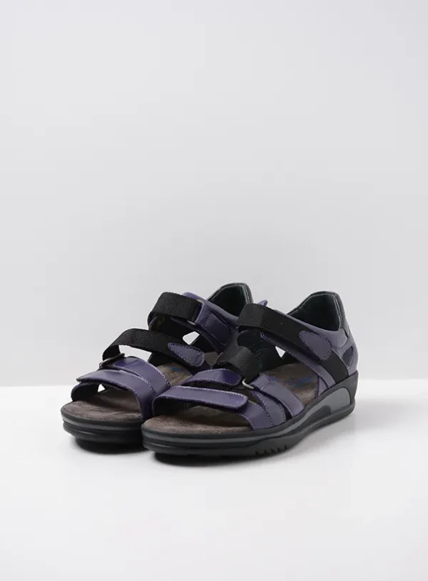Wolky Desh - purple leather Sandals for women