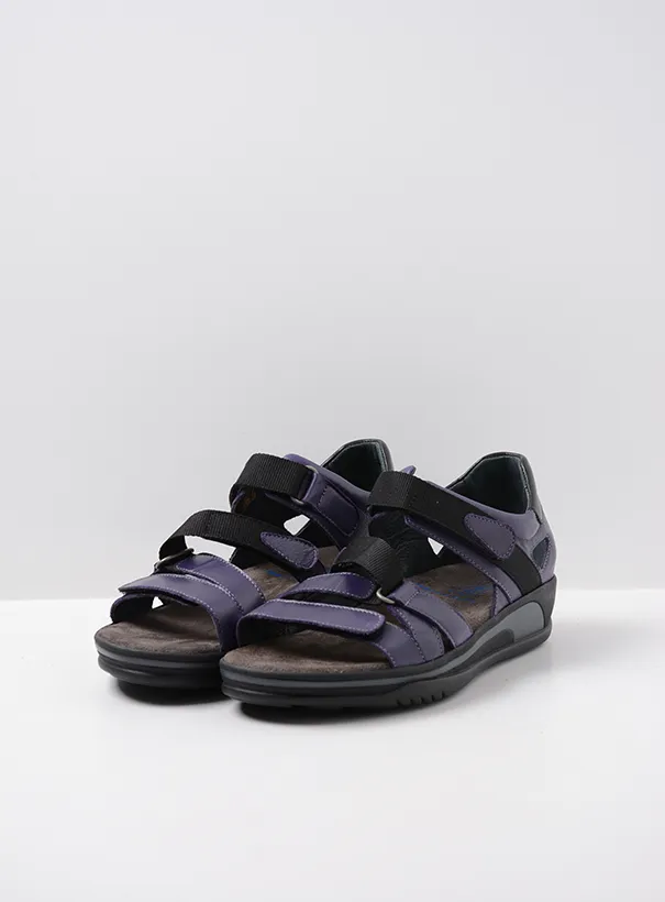 Wolky Desh - purple leather Sandals for women
