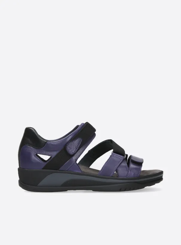Wolky Desh - purple leather Sandals for women