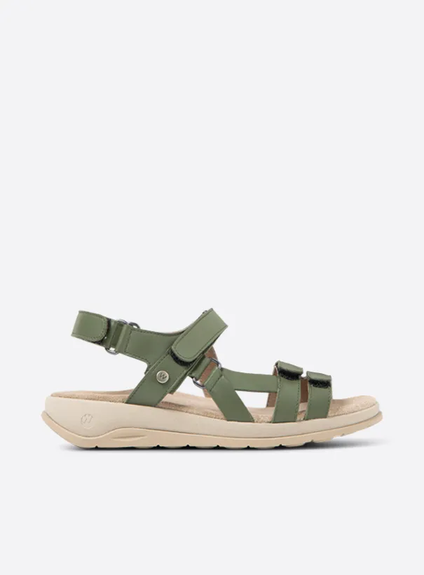 Wolky Manilla - sage green leather Sandals for women