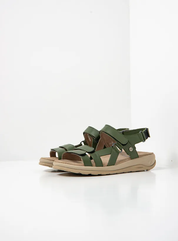 Wolky Manilla - sage green leather Sandals for women