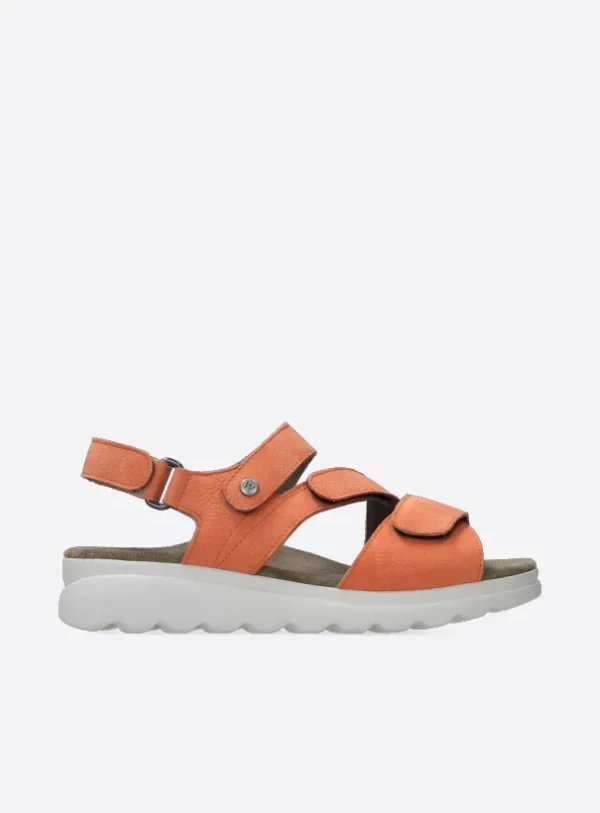 Wolky Yard - orange nubuck Sandals for women