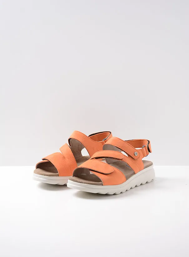 Wolky Yard - orange nubuck Sandals for women