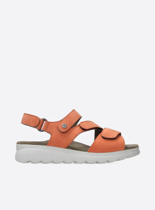 Wolky Yard - orange nubuck Sandals for women