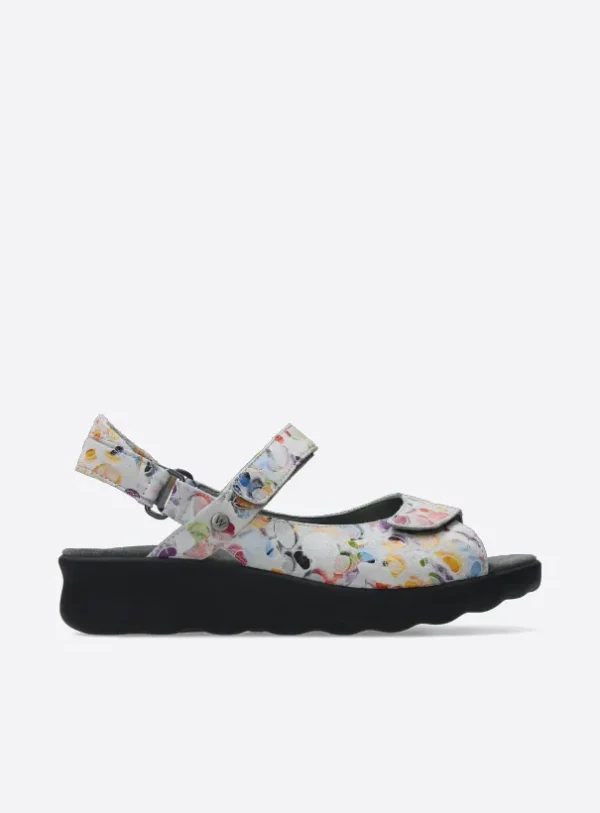 Wolky Pichu - multi white leather Sandals for women