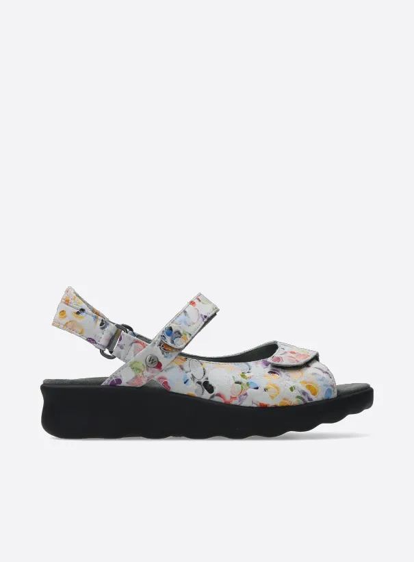Wolky Pichu - multi white leather Sandals for women