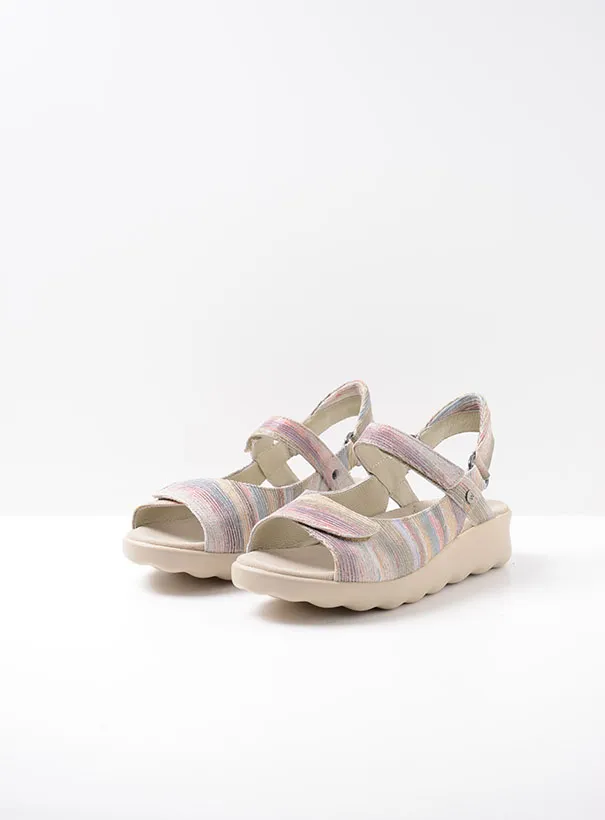 Wolky Pichu - multi white suede Sandals for women