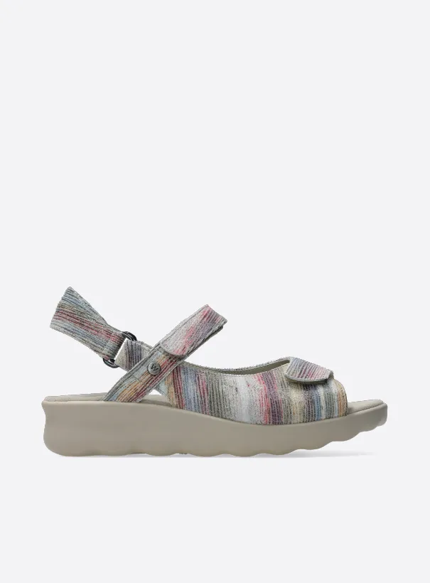 Wolky Pichu - multi white suede Sandals for women