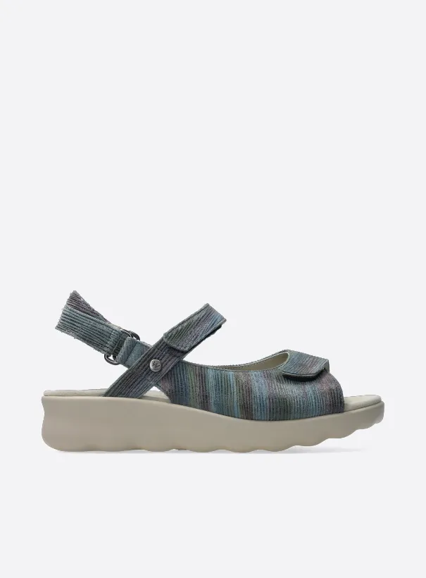 Wolky Pichu - multi jeans suede Sandals for women