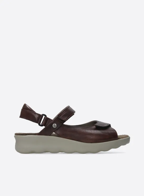 Wolky Pichu - cognac leather Sandals for women