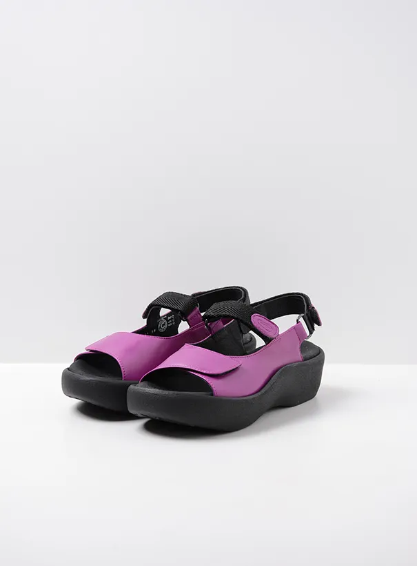 Wolky Jewel - fuchsia leather Sandals for women