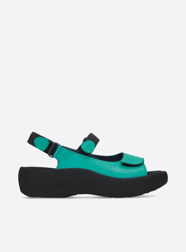 Wolky Jewel - turquoise leather Sandals for women