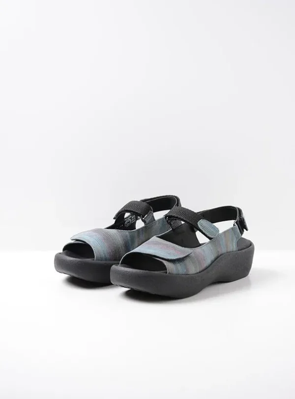 Wolky Jewel - multi jeans suede Sandals for women