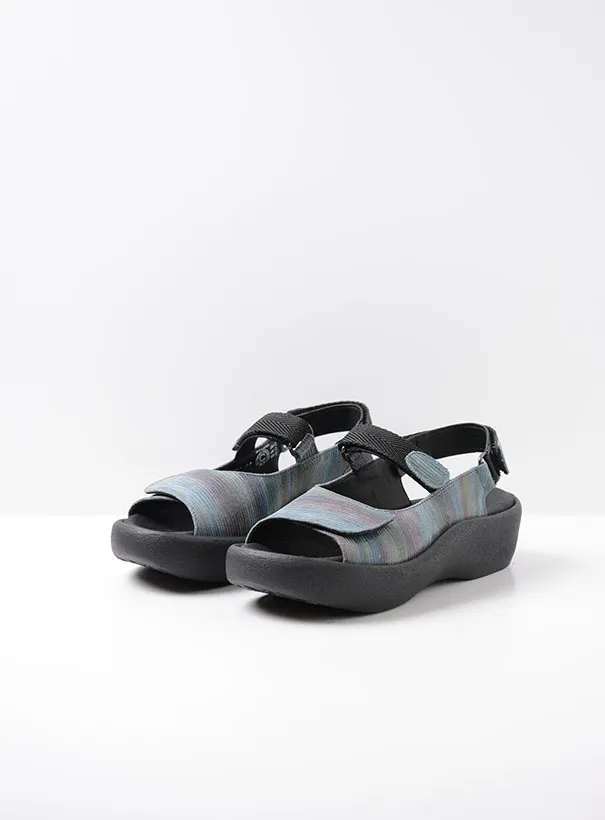 Wolky Jewel - multi jeans suede Sandals for women