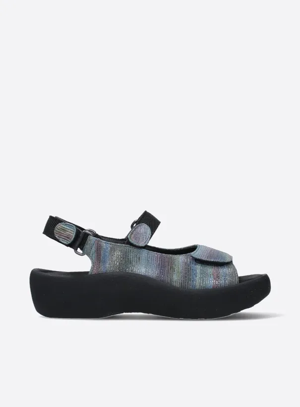 Wolky Jewel - multi jeans suede Sandals for women