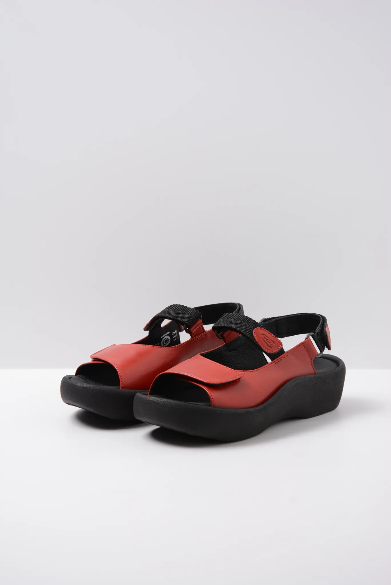 Wolky Jewel - red leather Sandals for women
