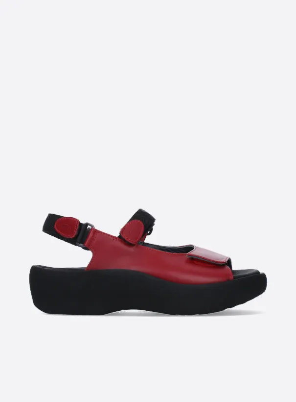 Wolky Jewel - red leather Sandals for women