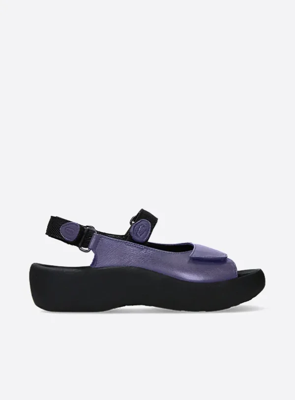 Wolky Jewel - purple leather Sandals for women