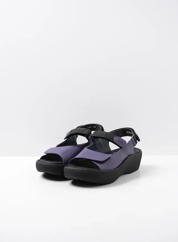 Wolky Jewel - purple leather Sandals for women