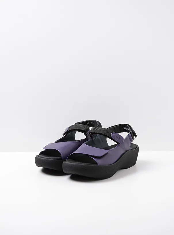 Wolky Jewel - purple leather Sandals for women