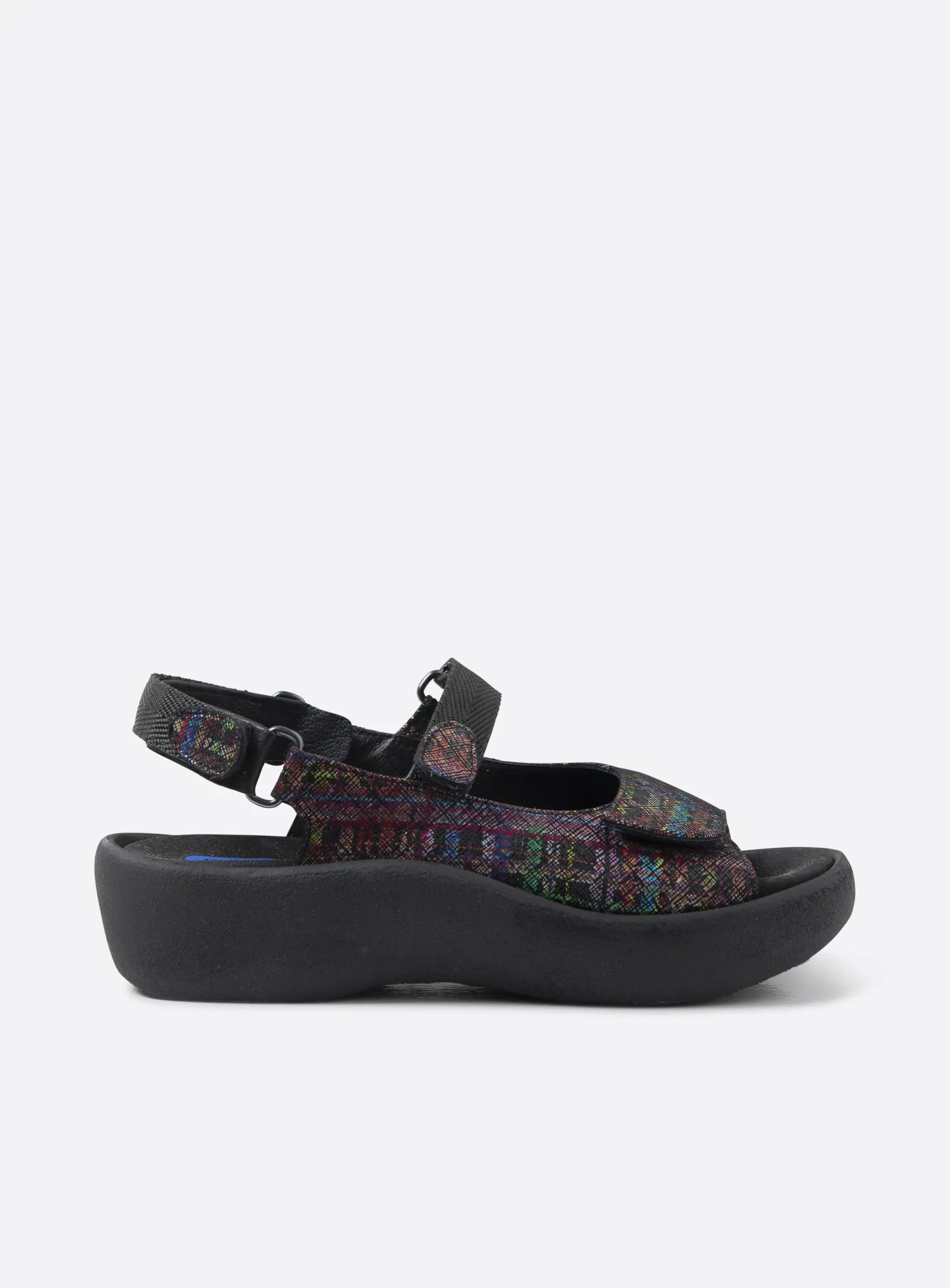 Wolky Jewel - black multi suede Sandals for women