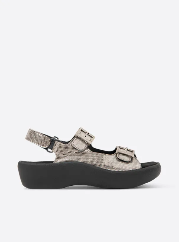 Wolky Fortune - metal metallic leather Sandals for women