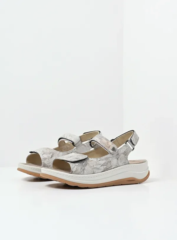 Wolky Adura - beige flower leather Sandals for women
