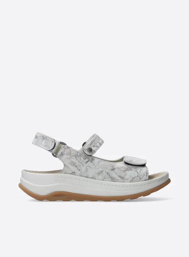 Wolky Adura - beige flower leather Sandals for women