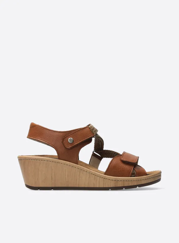 Wolky La Jolla - cognac leather Sandals for women