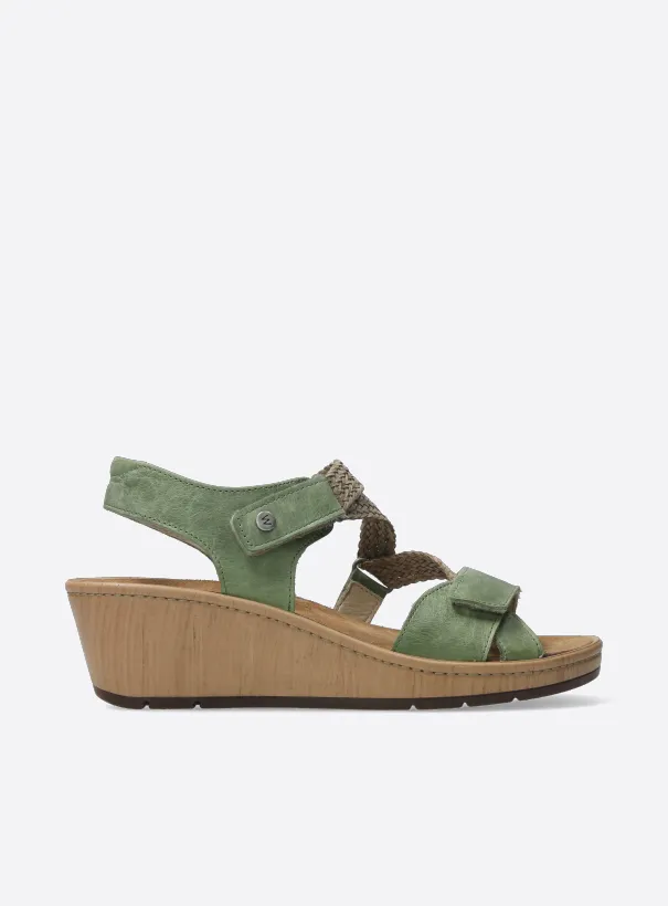 Wolky La Jolla - olive leather Sandals for women