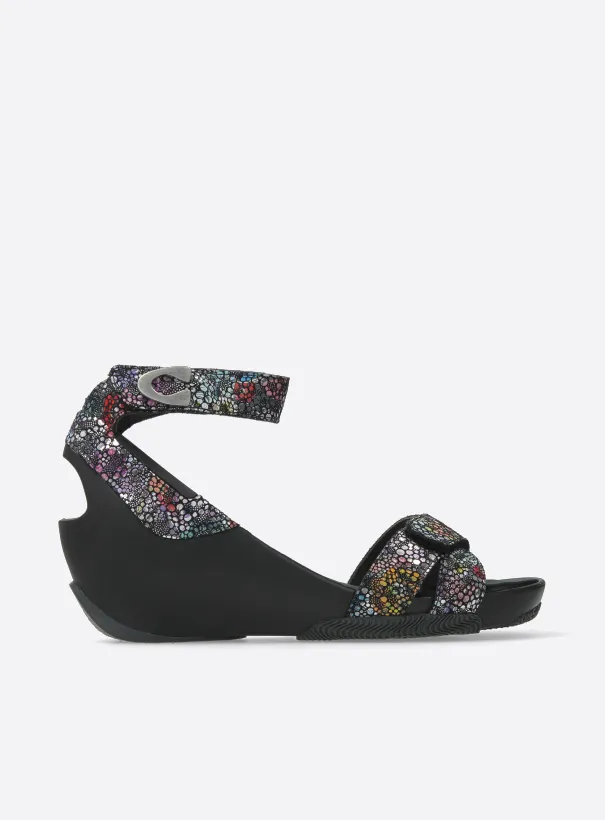 Wolky Era - black multi suede Sandals for women