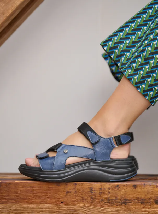 Wolky Cirro - jeans leather Sandals for women