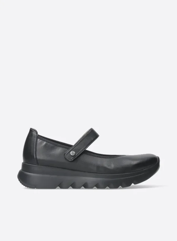Wolky Snary Jane F2F - black vegan biocare Mary Jane shoes for women
