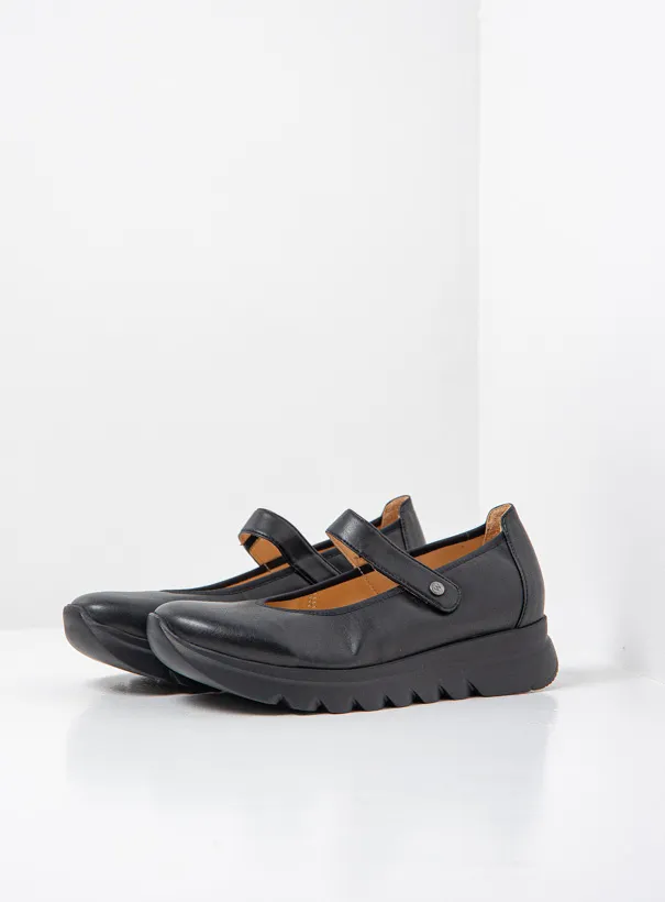 Wolky Snary Jane F2F - black vegan biocare Mary Jane shoes for women
