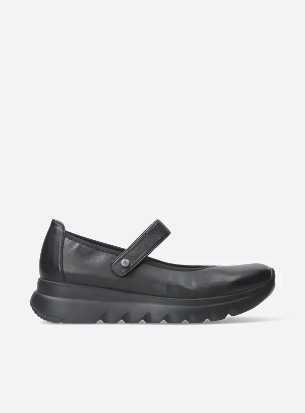 Wolky Snary Jane F2F - black vegan biocare Mary Jane shoes for women