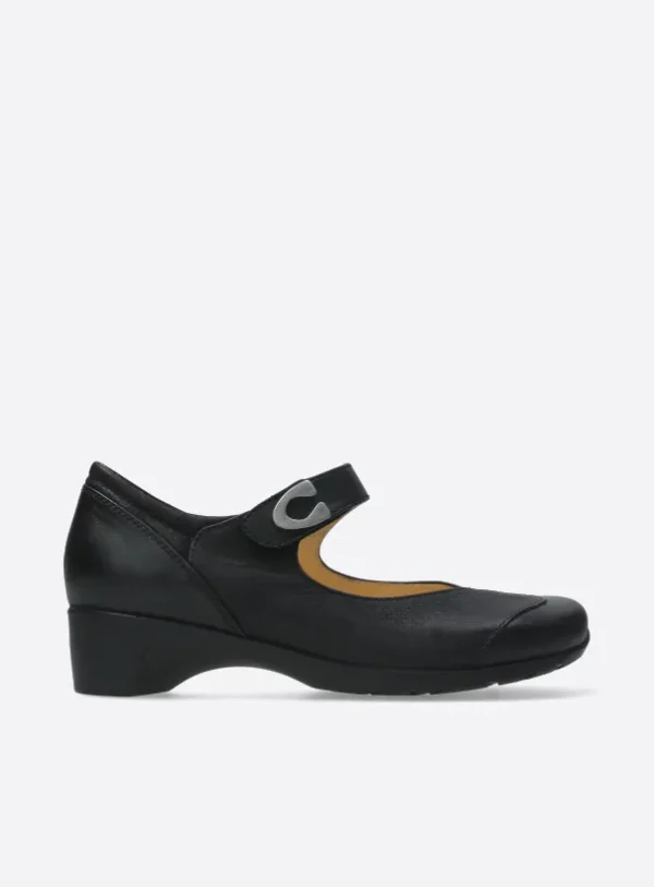 Wolky Chili - black nubuck Mary Jane shoes for women