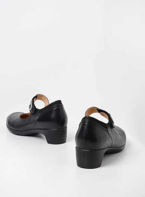 Wolky Chili - black nubuck Mary Jane shoes for women