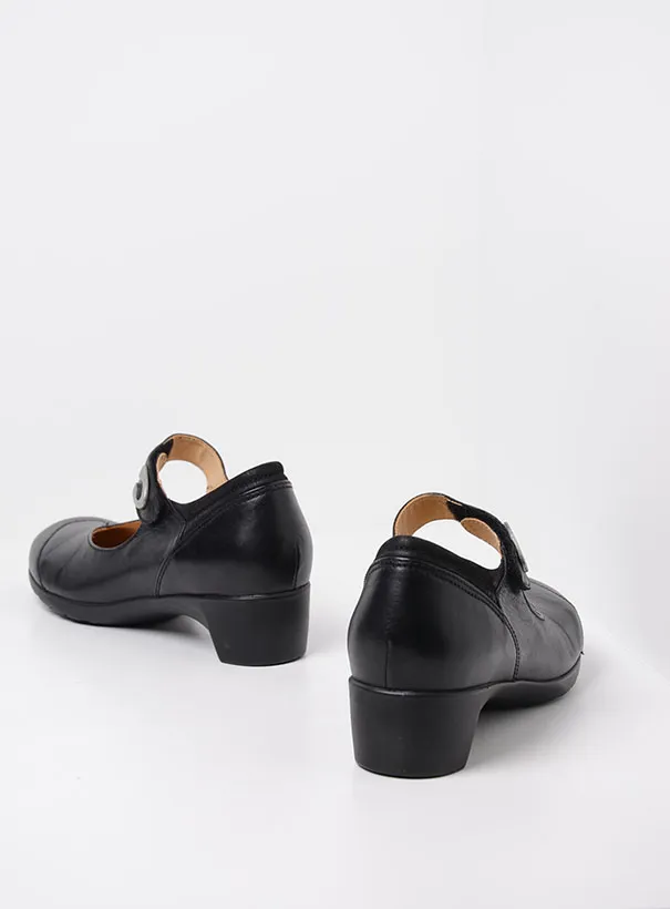 Wolky Chili - black nubuck Mary Jane shoes for women