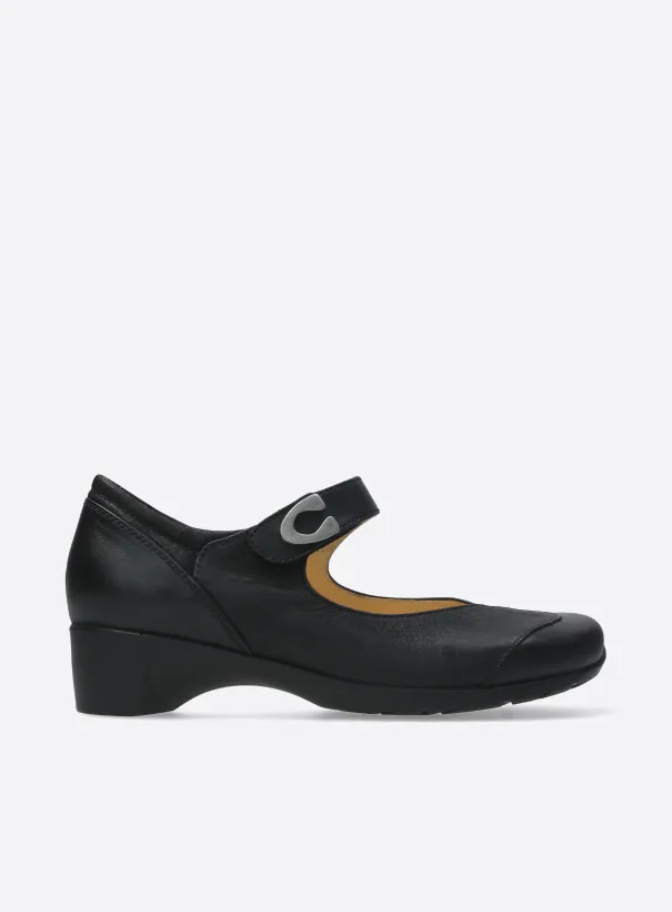 Wolky Chili - black nubuck Mary Jane shoes for women